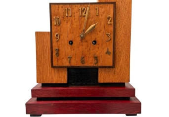 Art Deco Modernist Mantel Clock In the style of Hendrik Wouda, 1920s